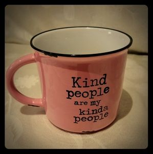 Natural life New Ceramic Camping Mug Pink NWOT